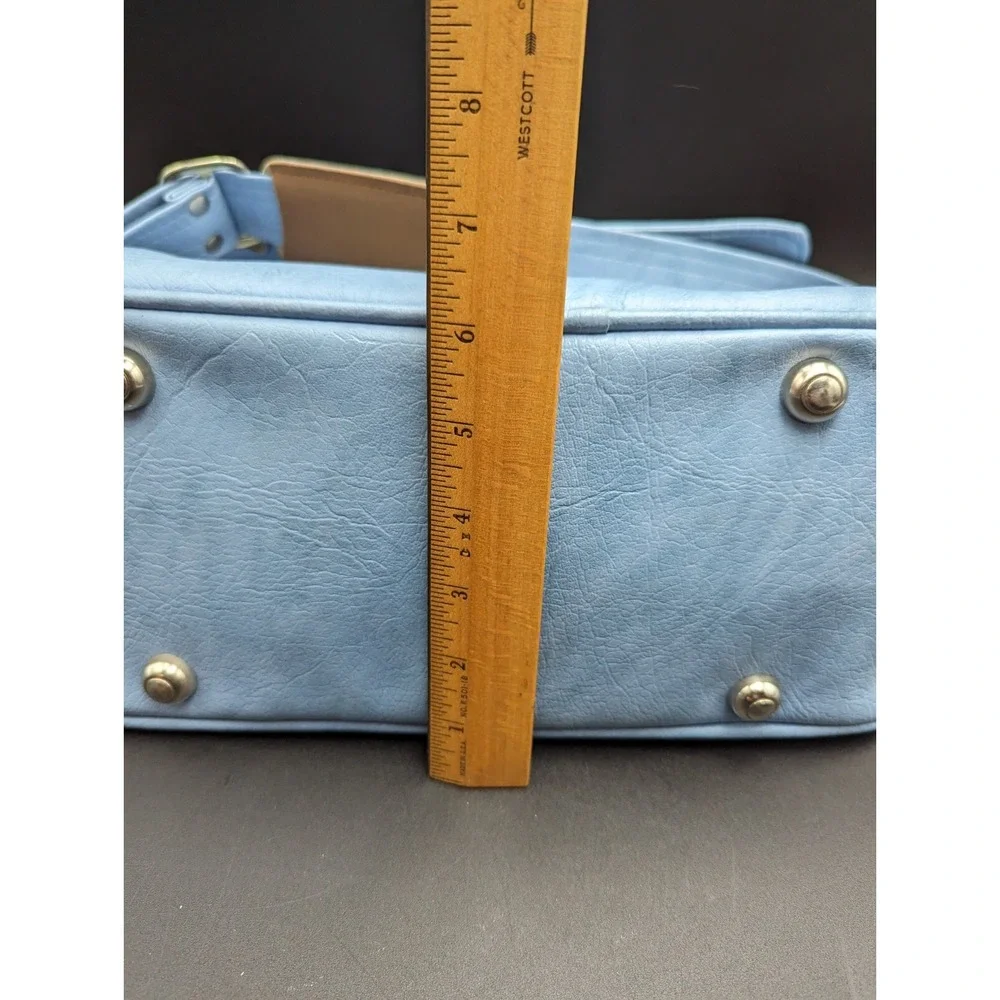 VTG Samsonite Light Blue Carry On Bag Cordoba Travel Luggage Overnight 12X14X6